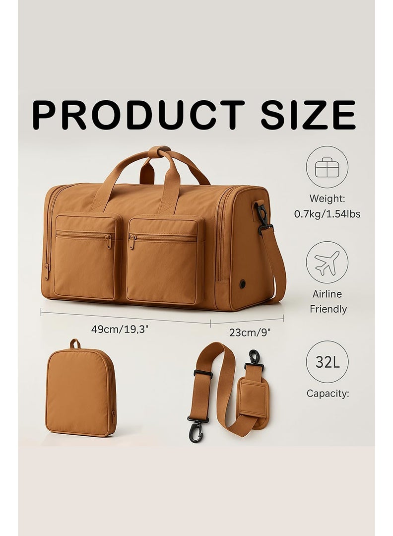 Auger Gym Bag Travel Duffel Bag Foldable Sports Luggage with Shoes Compartment Weekender Water-Resistant Workout bag for Men and Women Perfect for Gym Travel Short Trips - Image 5